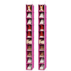 2 Pack 10 Tier Slim Hanging Shoe Organizer Pink (Pink-1 / 2-Pack)