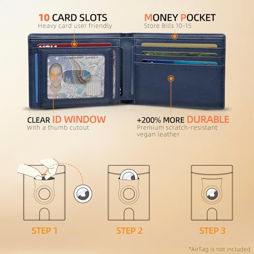 AirTag Wallet (Natural Blue)