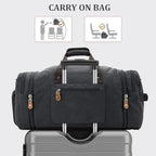 Canvas Duffle Bag (Dark Grey / X-Large-60L (With Shoe Compartment))