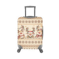Carry On Luggage Cover Christmas Suitcase Cover (L(for 26-29 inch luggage) / Reindeer Snowflake)