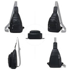 7L Sling Bag for Women Vegan Leather Crossbody Purse Chest Bags Fashionable Trendy Fanny Pack with Travel (7L / 7l-m-black)