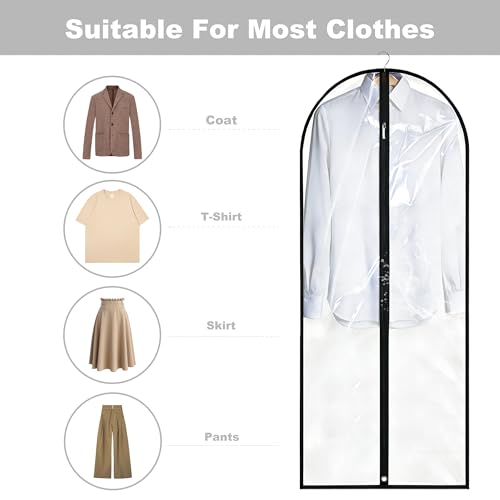 Dress Bags for Gowns Long (Clear / 65''- 1 Pack)