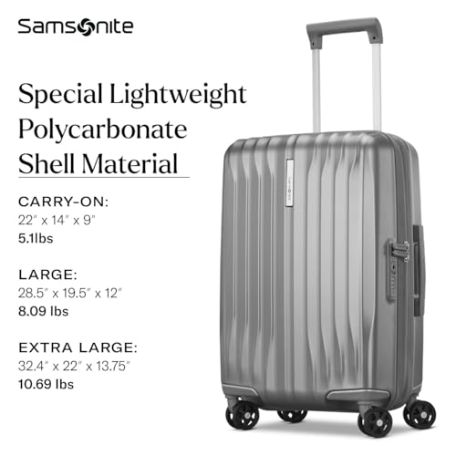 UpLIFT Carry On Hardside Luggage with Spinner Wheels (Carry-On Spinner / Silver Shimmer)