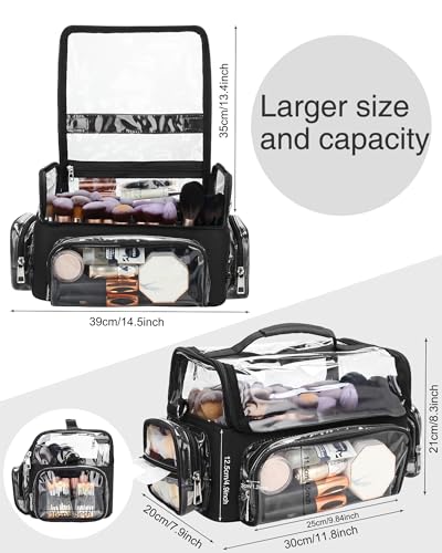 Makeup Brush Bag (Black Clear)
