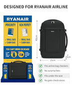 17'' Travel Backpack Airlines Approved Personal Item Carry On Bag Black (Black / 17 inch underseat)