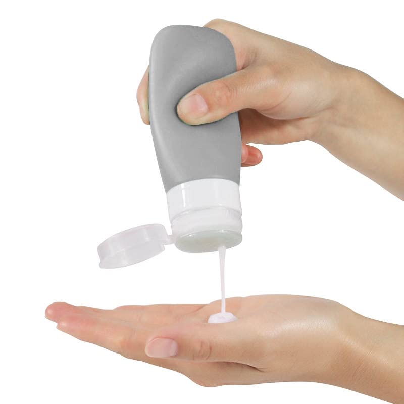 Travel Bottles for Toiletries (Black-Gray-White)