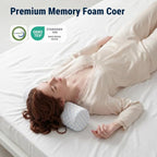 Neck Roll Pillow for Neck Pain Relief (Cool Blue / Medium - 5.0" H)