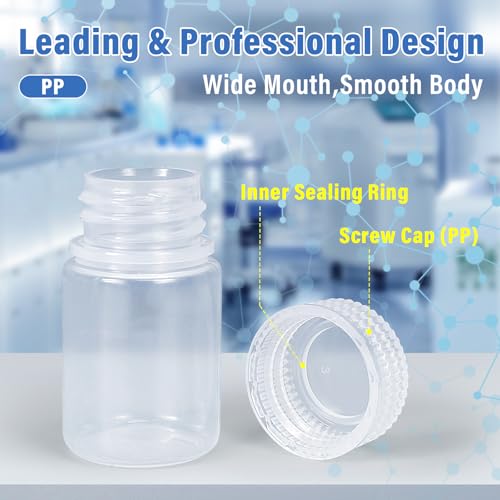 1 oz Small Plastic Bottles with Caps (Clear / 1 oz)