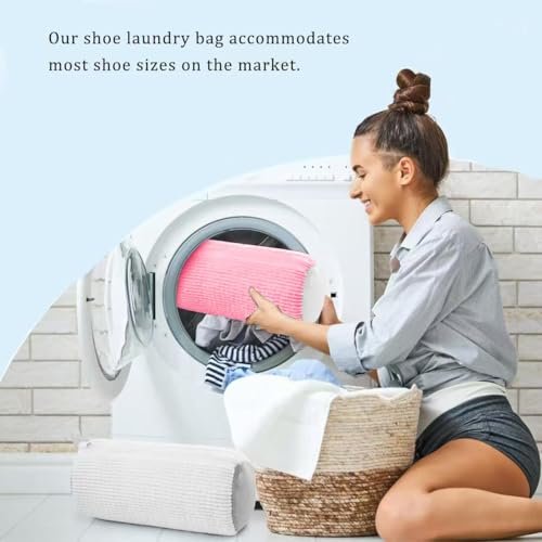 Laundry Shoe Bags for Washing Machine (Pink-2Pcs)