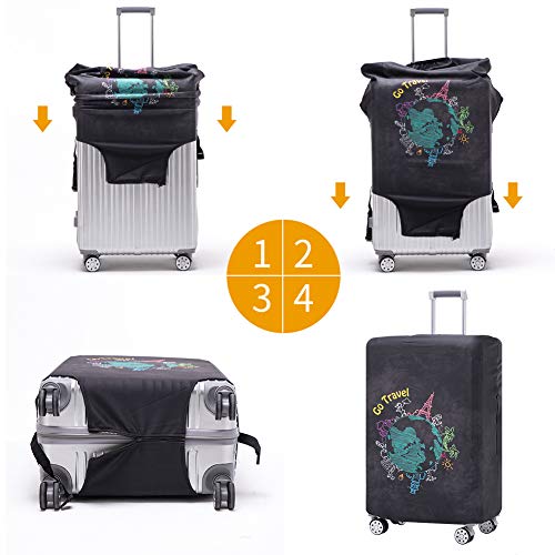 Travelkin Luggage Covers For Suitcase Tsa Approved Suitcase Cover Protector (Go Travel-Green / S)