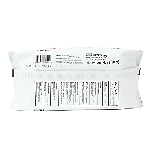 MEDIWIPER 80ct Alcohol (80 Wipes (80*1))