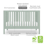 Galileo 3-in-1 Convertible Standard Crib - Sage (Sage)