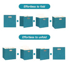 Collapsible Storage Bins (13×13×13/4pcs / Bright Green)