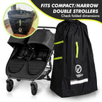XL Stroller Travel Bag for Airplane with Backpack Shoulder Straps (Black)