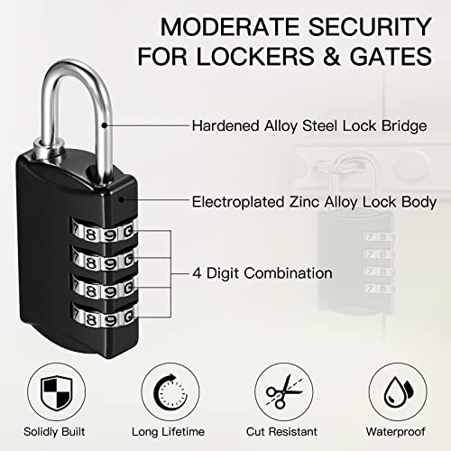 70 Pcs 4 Digit Combination Locks Small Combo for Luggage