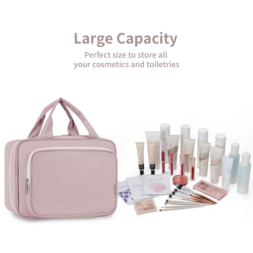Travel Toiletry Bag for Women (A-Dusty Rose / Large)