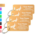 4PCS Personalized Luggage Tag (Gold / Small)