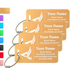 4PCS Personalized Luggage Tag (Gold / Small)