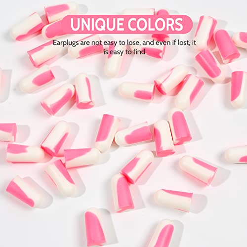 Soft Foam Ear Plugs for Sleeping (Pink/White / 1 pair (Pack of 5))