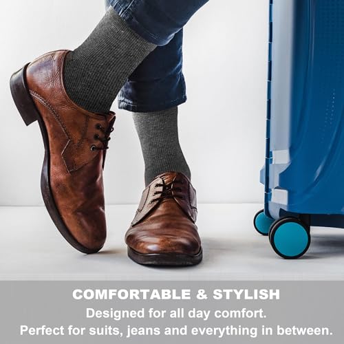 Copper Compression Dress Socks for Women & Men (XX-Large / Gray)