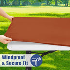 2 Pack Rectangle Spandex Fitted Table Cloth (Terracotta / 96" x 30" (Rectangular))