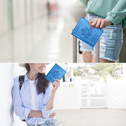 Passport Holder for Travel Essentials (Sky Blue / Simplicity)