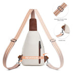 7L Sling Bag for Women Vegan Leather Crossbody Purse Chest Bags Fashionable Trendy Fanny Pack with Travel (7L / 7l-m-beige Brown)