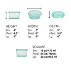 Reusable Food Storage Bags (Teal / 3 Dish Set)