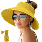 Sun Hat for Women Roll (One Size / Plain Yellow)