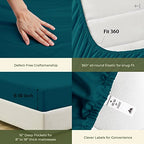 100% Egyptian Cotton Split King Sheets Sets for Adjustable Bed (Split King / 12 - Teal)