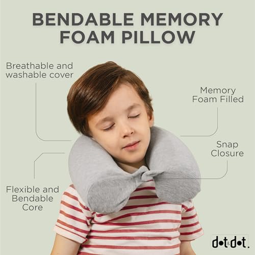 Twist Memory Foam Kids Travel Pillow (Mini Gray / Kids/Petite (23"))