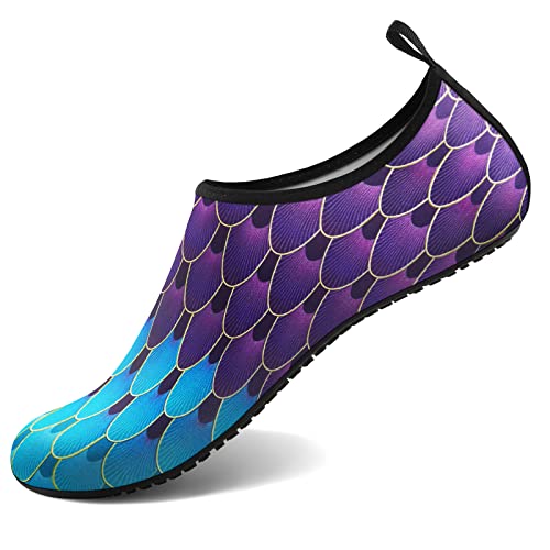 Water Shoes for Women Men Quick (5-6 Women/4-5 Men / Fishscales)