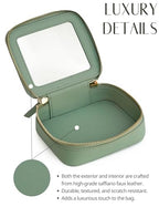 Clear Makeup Bag with Zipper (Sage Green / Mini & Medium)