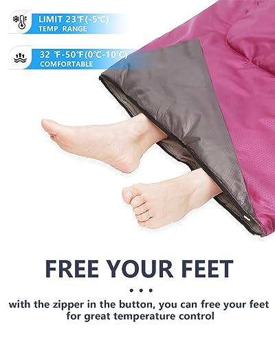 Sleeping Bags for Adults Cold Weather (4.4lb Purple)