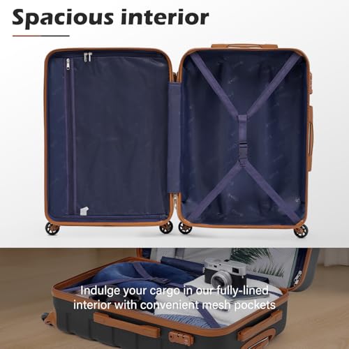Luggage Set Lightweight Durable Hardshell (Family Set-Orange)