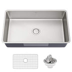 Dex 32 inch Undermount 16 Gauge Stainless Steel Single Bowl Kitchen Sink (32 Inch / Single Bowl)