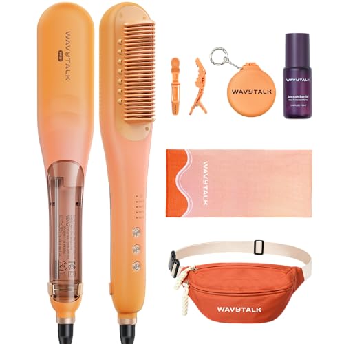 Spotlight Sleek Steamline Pro Steam Hair Straightener Brush (Orange)