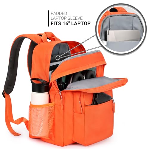 36L Backpack for College (Tangerine / 18.5 Inch)