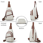 Sling Bag Crossbody Bags (Beige With Brown)