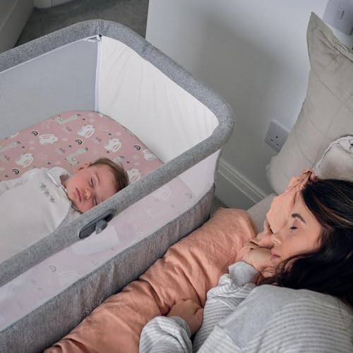 Stretch Fitted Bassinet Sheet Set BROLEX 2 Pack Cradle Sheets for Bassinet Pad (Squirrel Deer / 32x16 Inch)