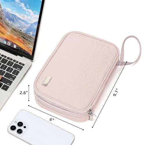 Electronics Travel Organizer Cord Case (Large / Pink)