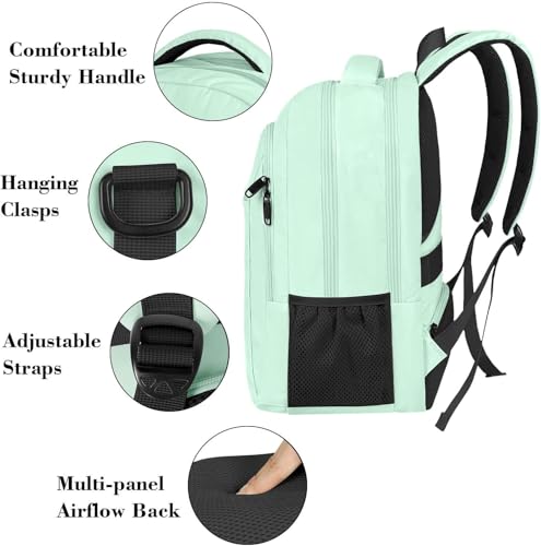 Mint Green Travel Laptop Backpack (15.6 Inch / Mint Green)