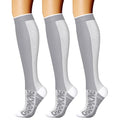 Compression Socks for Women & Men Circulation (Large-X-Large / 26 Grey/Grey/Grey)