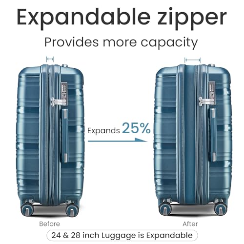 Luggage 4 Piece Sets (Peacock Blue(C))