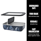 Stainless Steel Bento Box (Azurite Marble)