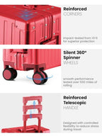 All Aluminum Carry On Luggage (Red / Carry-on)