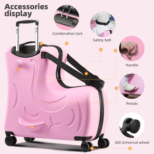 Kids Ride On Suitcase with Wheels