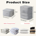 Comforter Storage Bag (Gray-3PCS)