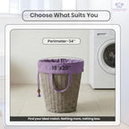 LFH Home Cotton Rich Large Premium Canvas Laundry Bag (18"x26" (Pack of 2) / Lavender)