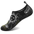 Water Shoes Women Men Barefoot Aqua Socks Quick (11.5-12.5 Women/10.5-11.5 Men / Sun Moon Black)